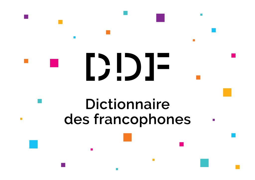 Affiche avec le nom du DDF et des carrés colorés autour.